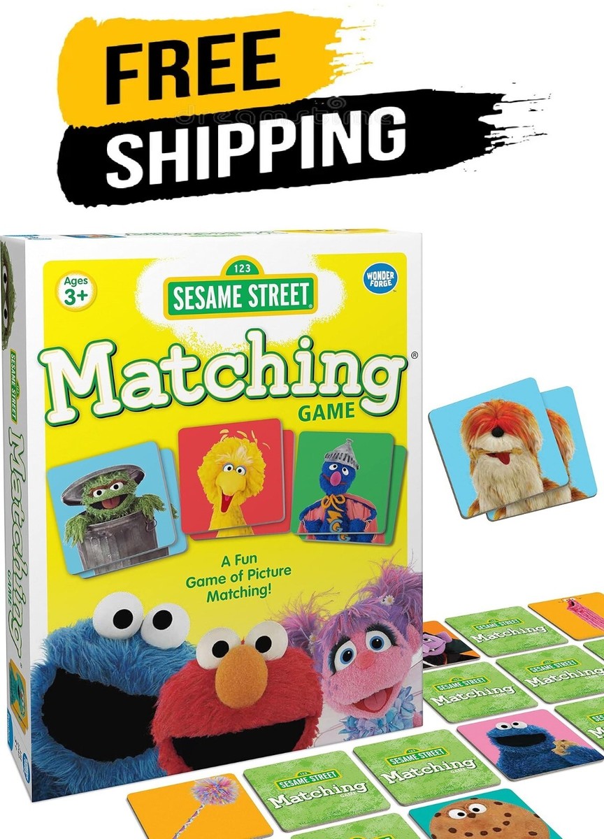 66‐⑩DWE Fun With Words/Fun and Games Sesame Street Matching Game by | Fun & Fast Memory Game for