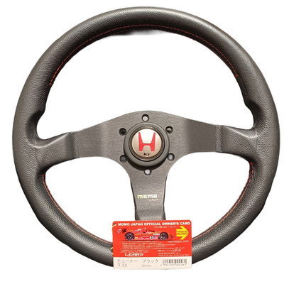 MOMO TUNER Steering Wheel 320mm Leather Honda Horn TypeR Civic