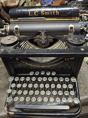 L C Smith & Corona Typewriter Secretarial 8  11 works Manual 1929 Rare Antique