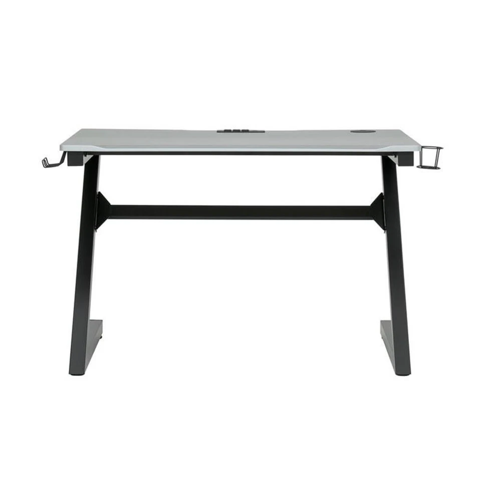 Escritorio de computadora de madera SD Gaming Zone 52" con taza y soporte para auriculares en negro Foto 4 de 4