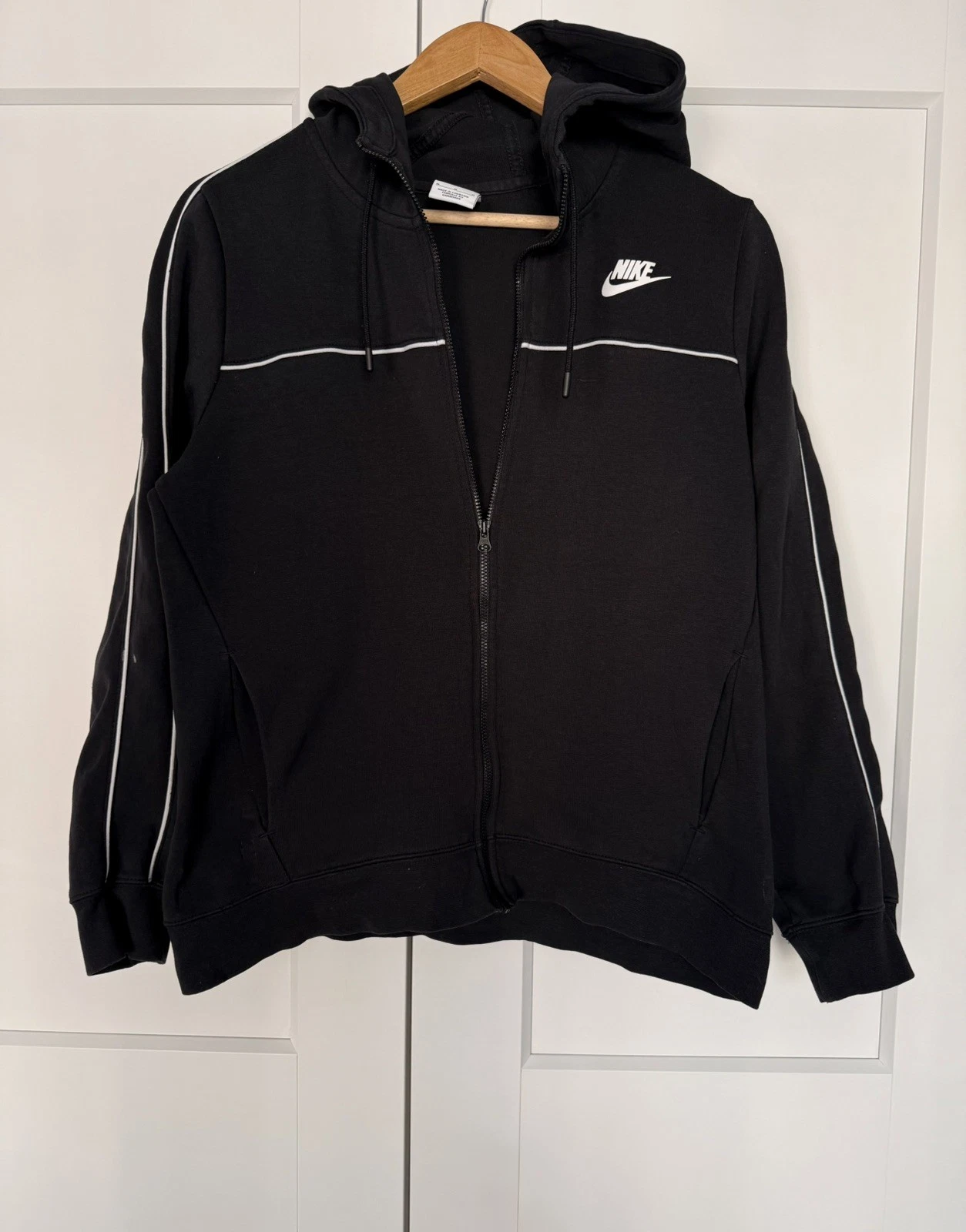 Nike Women’s Medium Black Full Zip Hoodie Y2K