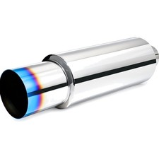Exhaust Muffler Stainless Steel Burnt Tip Universal 18.5 Car Sound-absorbing Exhaust Muffler Stainless Steel Burnt Tip Universal 18.5 Car Sound-absorbing