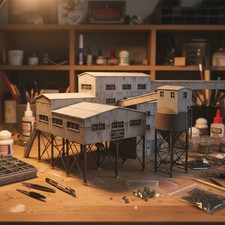 Detailed Diamond Coal Corporation HO Scale Mining Structure Kit - Easy Assembly