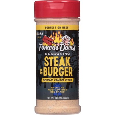 Famous Dave's, Steak and Burger Seasoning, 8.25 Ounce (Pack of 1) 