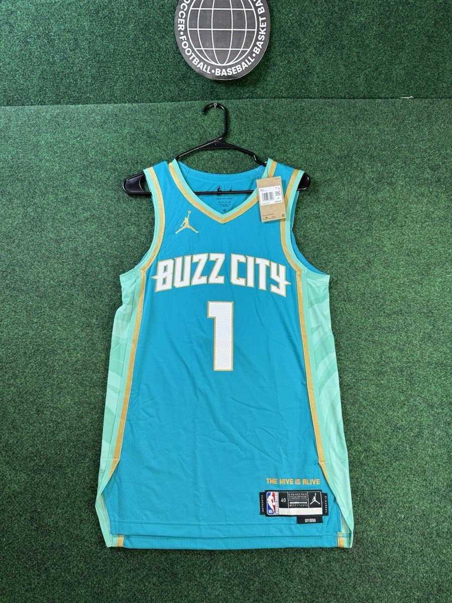 Jordan Brand Hornets #1 Lamelo Ball Authentic City Edition Jersey
