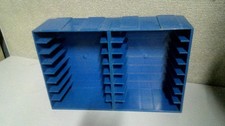 Vintage Retro Add n' Stac Cassette Storage Unit Interlocking BLUE