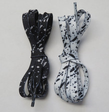 FLAT with Colorful Print Quality Athletic SHOE LACES Strings 2 PAIRS