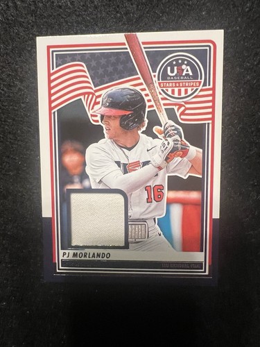 2025 Panini Baseball Stars and Stripes PJ Morland Game Used Relic USA-PM RC
