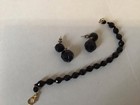 Black Beaded Bracelet/Earring Set — photo 1