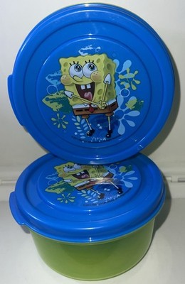 SpongeBob Round Snack Container. Set Of Two BPA FREE