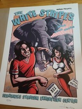 White Stripes Yeah Yeah Yeahs Poster Seattle 2003 Hampton Signed 66/500 18x24