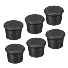 6Pcs Silicone Bottle Caps 26mm/1.02" ID Sealer Cover for Beer Black