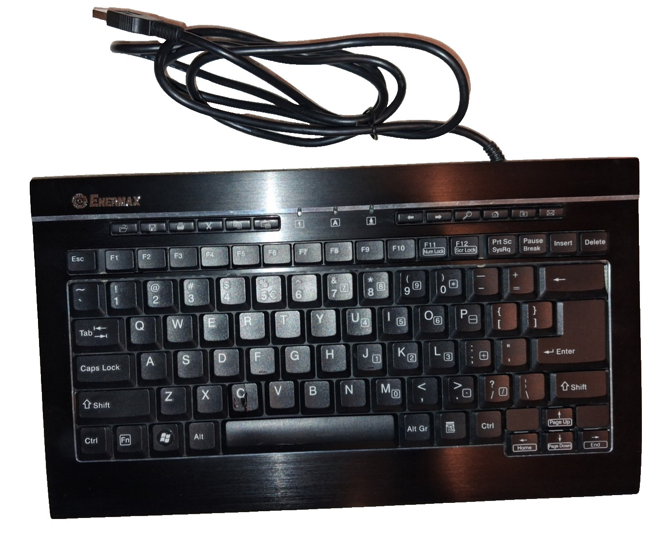 Enermax Aurora Brushed Aluminum Keyboard Model KB006U-B Black *FREE SHIPPING!*