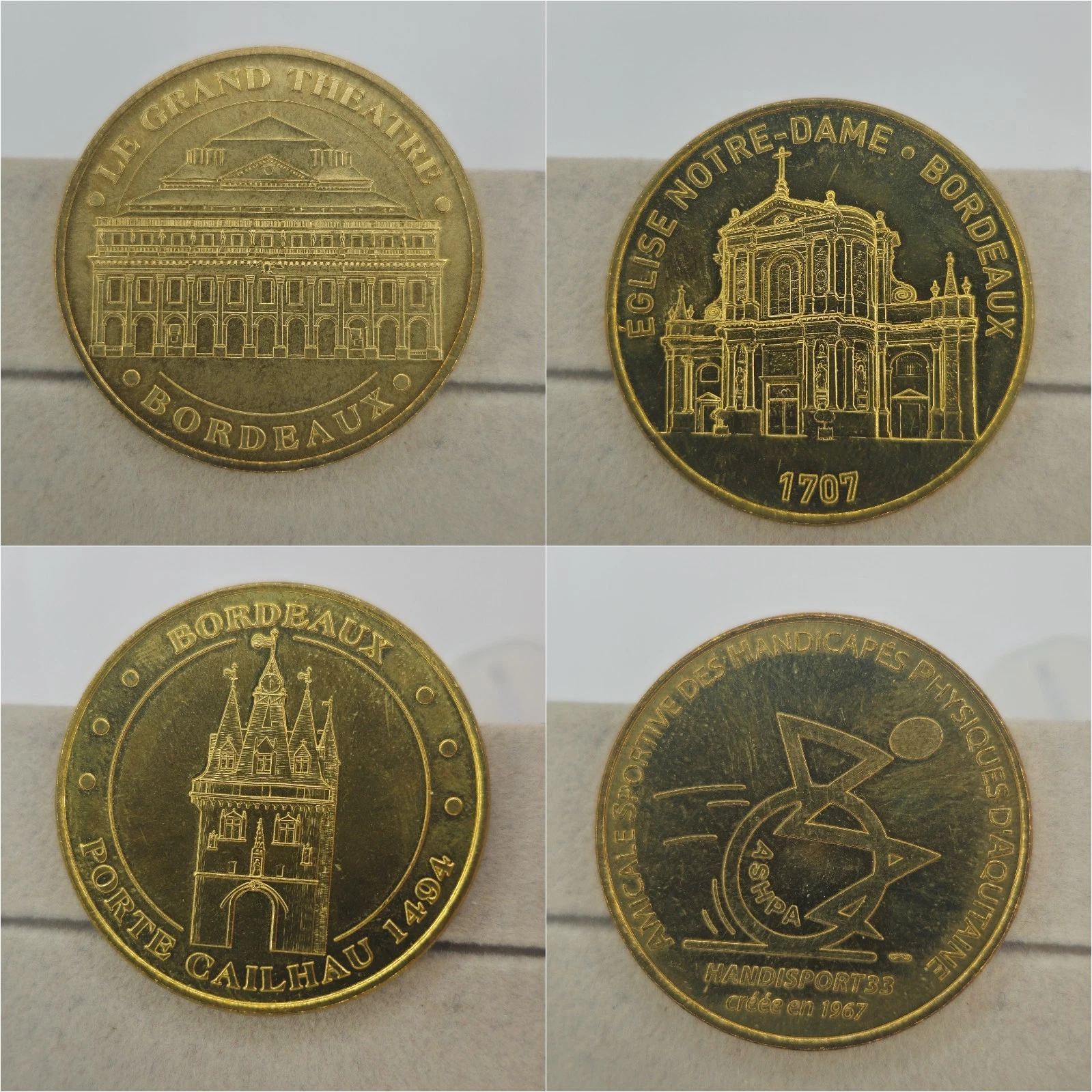 Gironde 33 - Lot Jetons Touristiques Médailles Souvenirs Monnaie de Paris