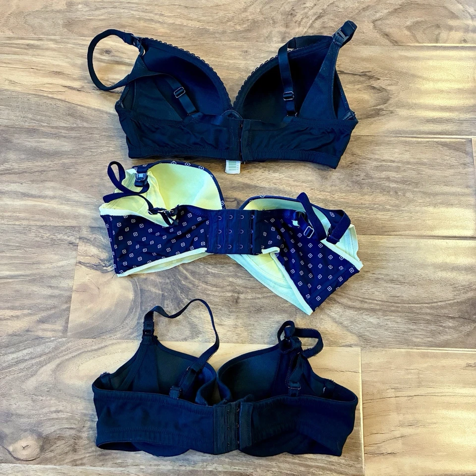 Lote de 3 sutiãs femininos de amamentação para maternidade tamanho 34B - Imagem 3 de 4