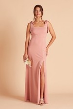 N1 Birdy Grey Alex Crepe Dress Formal Bridle Dusty Rose Size S NWT