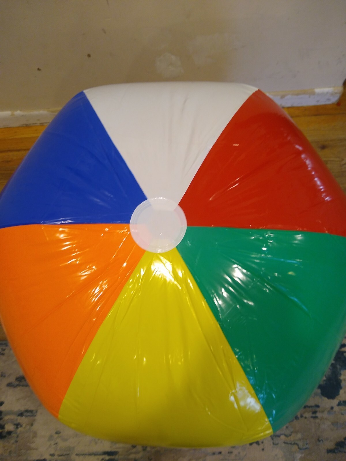Multi color inflatable beach ball 36 in