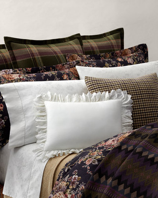 Ralph Lauren Elyse Full/Queen Duvet Cover English Cottage Floral Eggplant Purple