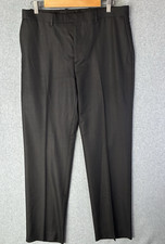 Marc Anthony Men’s Dress Pants Black 34x32 Flat Front Classic Fit