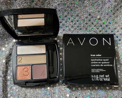 Avon True Color Eyeshadow Quad GO NATURAL ~ NIB ~ NEXT DAY FAST SHIP ~ CHAMPAGNE