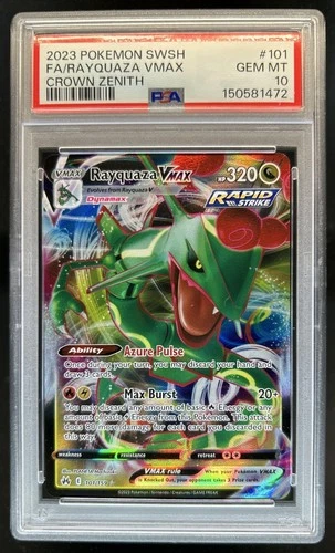2023 Pokemon SWSH Crown Zenith Rayquaza VMAX #101/159 PSA 10 GEM MINT