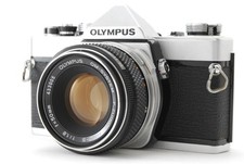 READ NEAR MINT Olympus OM-1 Silver 35mm  F.ZUIKO AUTO-S 50mm f/1.8 From Japan