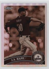 2011 Topps Chrome Sepia Refractor 83/99 JA Happ #168 n1u