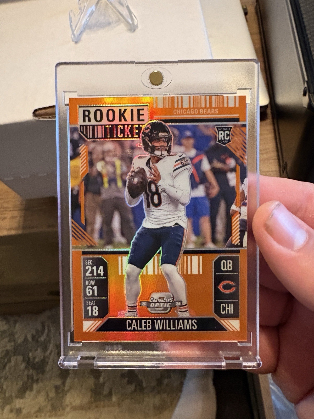 2024 Panini Contenders Optic - Rookie Ticket Caleb Williams #68 Orange /75 Bears