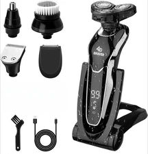 5-in-1 Shaver Cordless Electric Razor for Men Waterproof Wet/Dry Rechargeable
