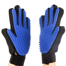Pet Hair Remover Glove Brush Dog Cat Grooming Massage Soft Bath Shedding Glove