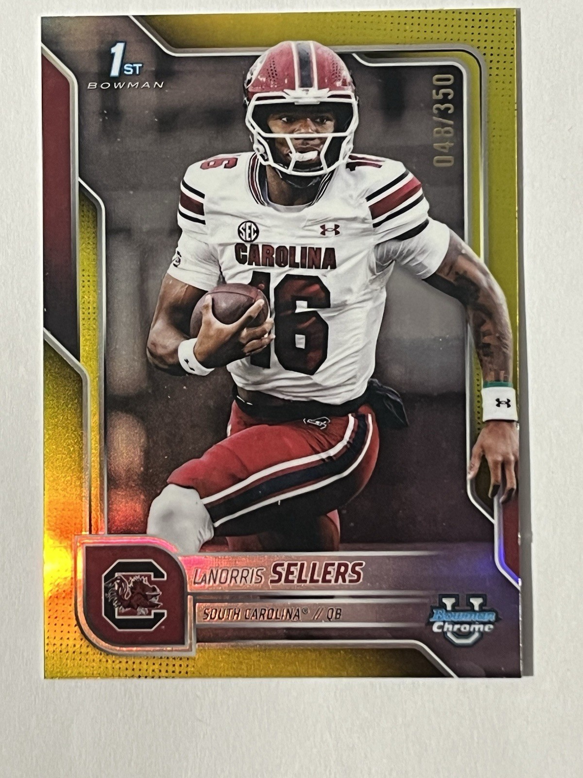 2025 Bowman U Chrome LaNorris Sellers 1st Bowman Yellow */350 South Carolina