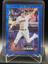 Myles Straw 2024 Topps Blue Holo Foil #531/999 - Cleveland Guardians
