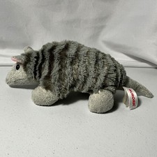Aurora Armadillo Plush Striped Grey Stuffed Animal Toy Vintage
