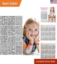Creative 183PCS Face and Body Tattoo Stencils - Perfect for Parties Events