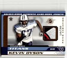2001 Pacific Vanguard Carl Pickens / Kevin Dyson Jerseys Patches #/50 #24