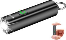 Rechargeable EDC Flashlight, 360L Mini Keychain Flash Light with 3 Lighting M...