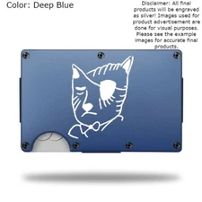 Custom "ONE EYED CAT LIL UZI VERT" Laser Engraved Wallet - Slim Metal Wallet