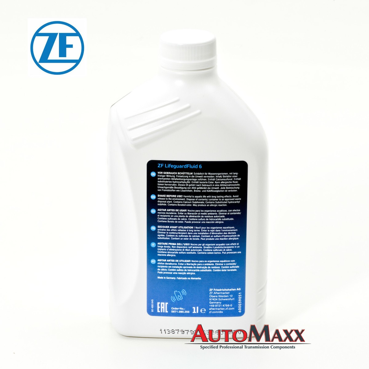 ZF Lifeguard 6 Transmission Fluid for ZF6HP26 6HP32 2002-09 AUDI