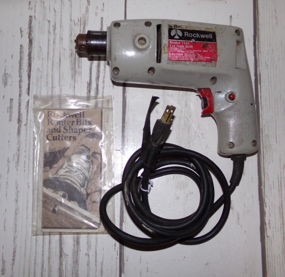 Rockwell 374 1/4 Drill. Vintage Drill Works great
