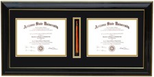 Double diploma frame with tassel 6x8,7x9,8x10,8.5x11,11x14 RC BLK-BLK
