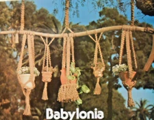 Macrame patterns: shelves, lots of OWLS and plant hangers,   Vtg - see pics