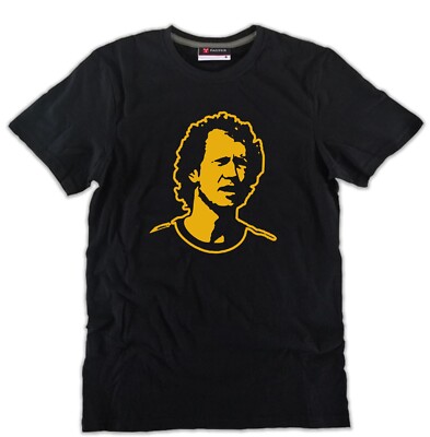 Paulo Roberto Falcao T-Shirt Schwarz Fußballspieler Romanist 70er 80er Magic Cotton