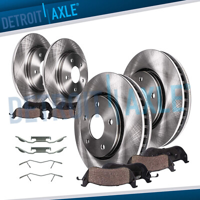 300mm Front & 302mm Rear Disc Rotors Brake Pads Kit for Ford Fusion Lincoln MKZ