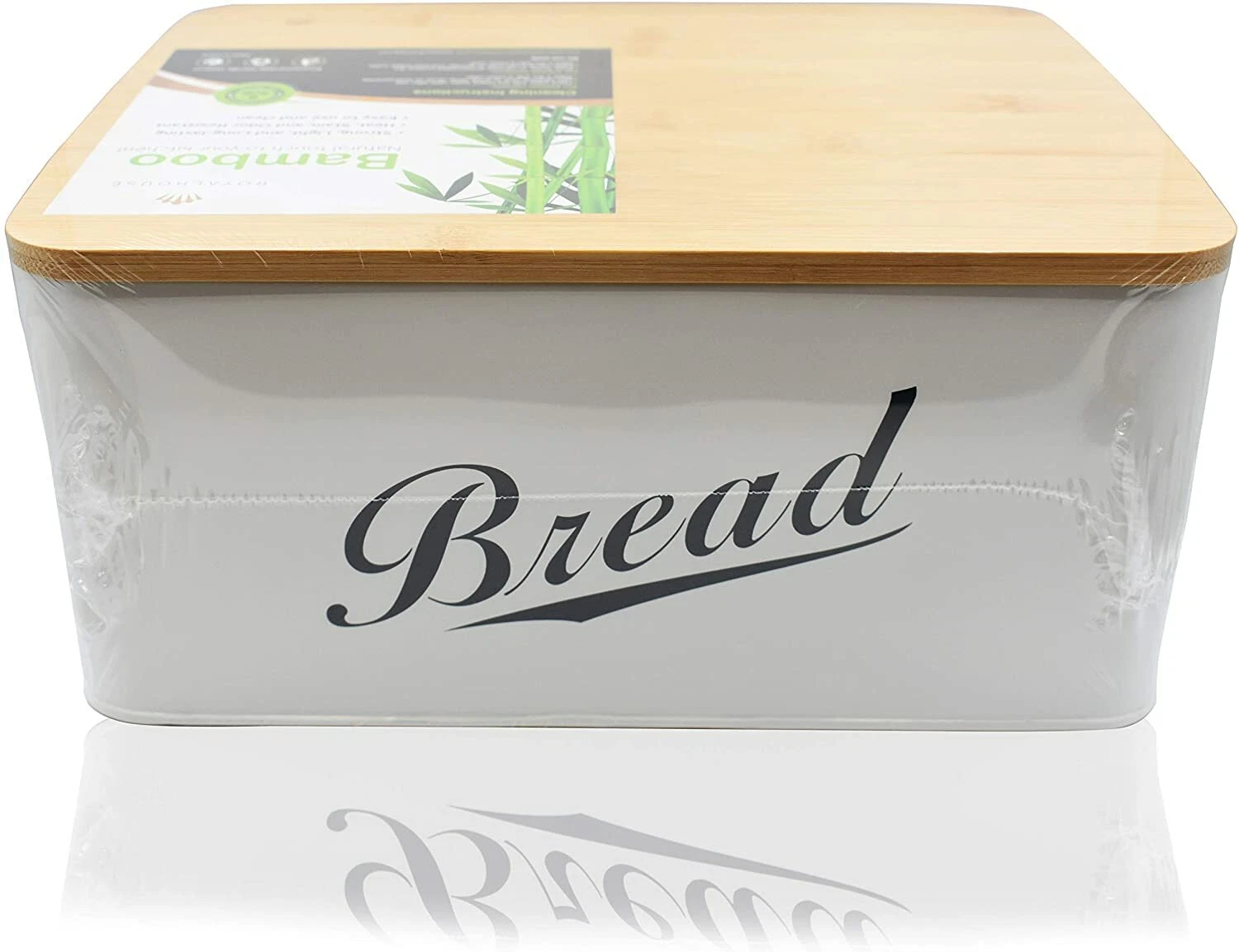 RoyalHouse Modern Metal Bread Box with Bamboo Lid - Pack Of 1.
Opens in a new window or tab
