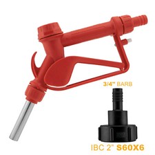 Red Gravitational Refueling Kit GUN for AD-BLUE Diesel Fuel Oil IBC Tank S60x6