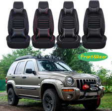 Car Seat Covers 25-seater Cushion Leather Full Set Front Rear For Jeep Liberty
