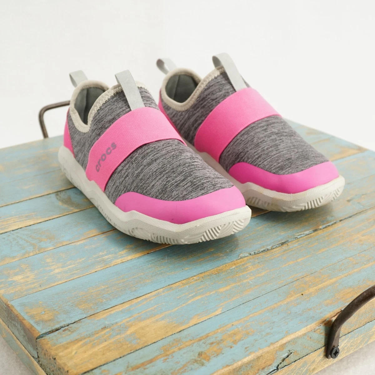 Crocs 205363 Kids Juniors Girls Swiftwater Sneakers Shoes Slip On