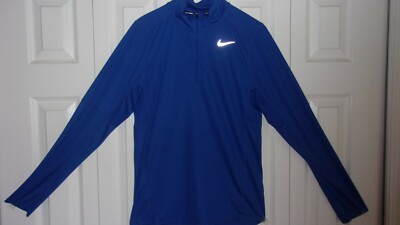 blue nike half zip top
