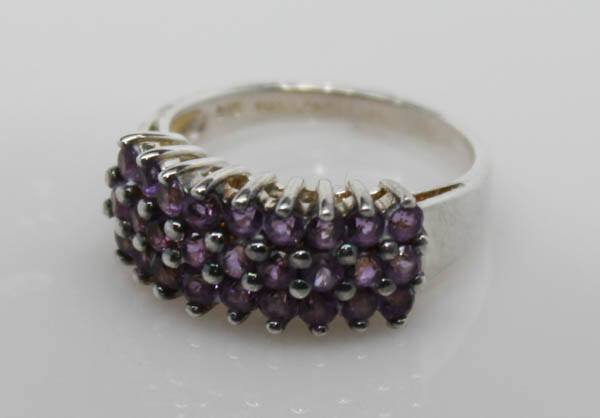 Dramatic Amethyst Sterling Silver Ring, Size 8.50… - image 6