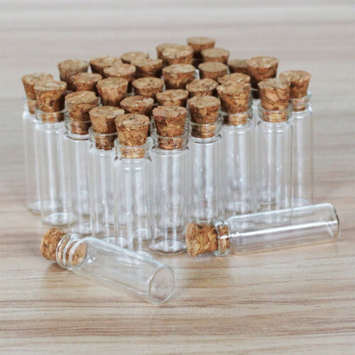 Wholesale 0.5ml-240ml Glass Bottles Tiny Empty Glass Bottle With Cork Jars Vials - Picture 1 of 57